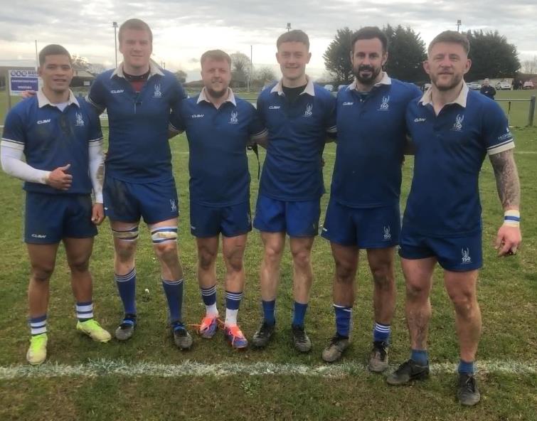Haverfordwest try scorers against Amman United. Picture Gordon Thomas