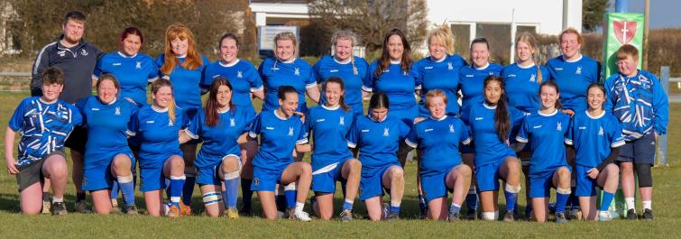 Haverfordwest Ladies with coach Morgan Ridley