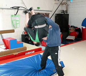 Fraser is put through his gymnastics paces