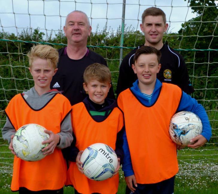 Huw Bevan, Brad Flood and Ball Boy
