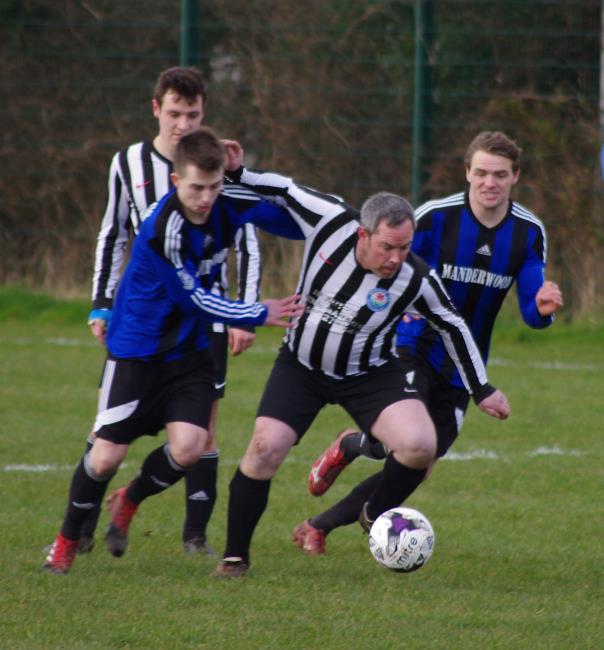 Senior Cup action where Neyland lost at home against Hakin United