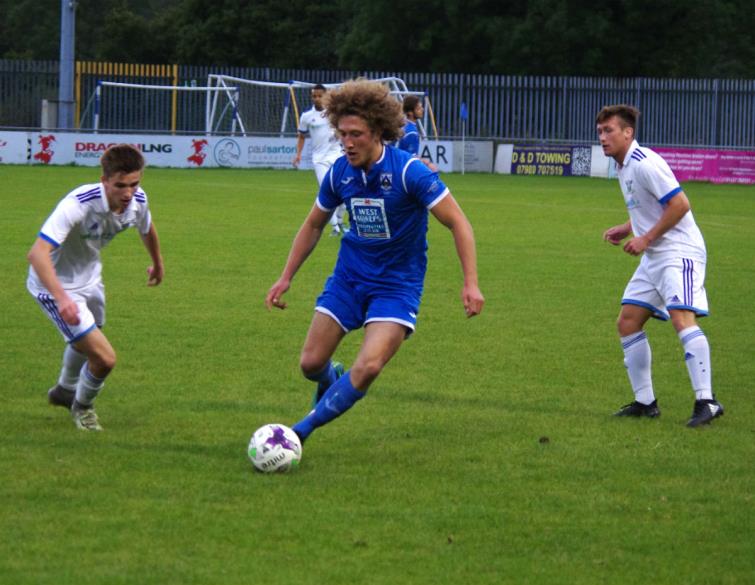 Greg Walters worked hard for Haverfordwest County in midfield