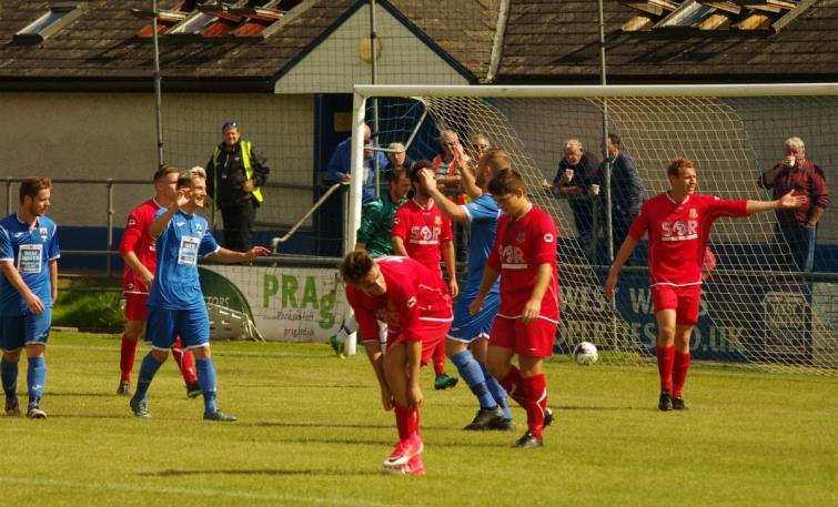 Charlie Young celebrates scoring his first senior goal for The Bluebirds
