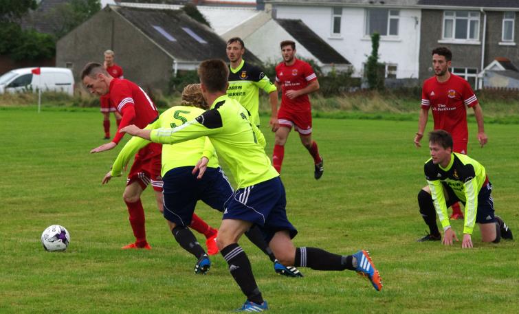 Striker Scott Crawford scored a hat-trick for West Dragons