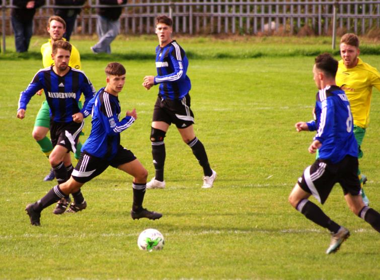 Hakin United press forward against FC Porthcawl