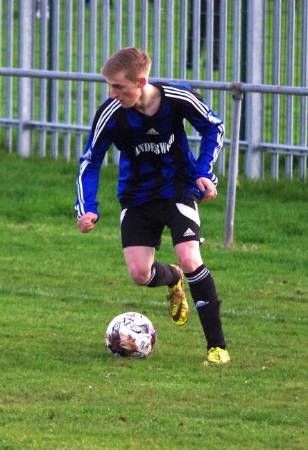 Adam John scored a superb brace for Hakin United at Phoenix Park