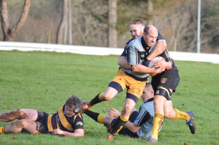 Big tackle at Pill Parks. Picture by Ceri Coleman-Phillips