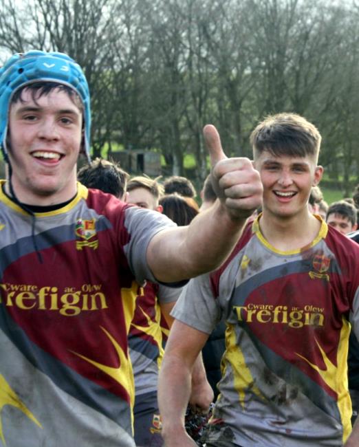 Crymych captain and man of the match are delighted