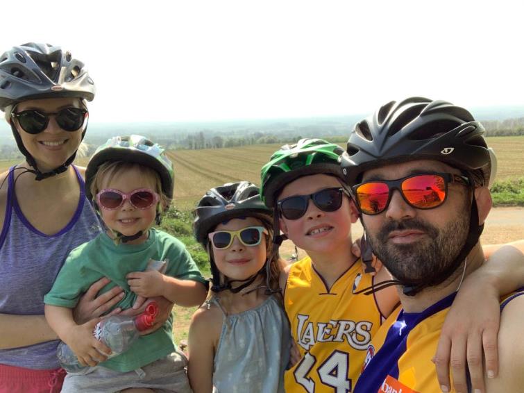 Jonathan and family keeping fit