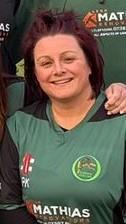 Jo  Bradshaw - powerful hitting for Tish