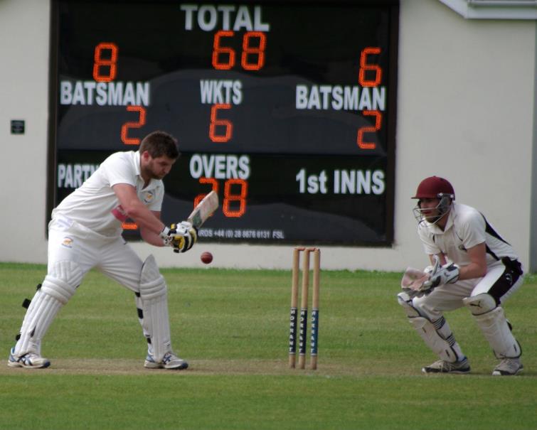 Joe Kidney in batting action for Lawrenny at Neyland