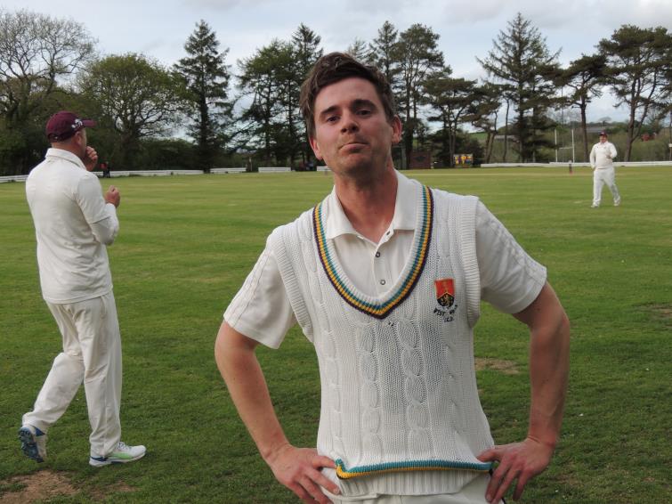 Joseph Kiff after his superb century