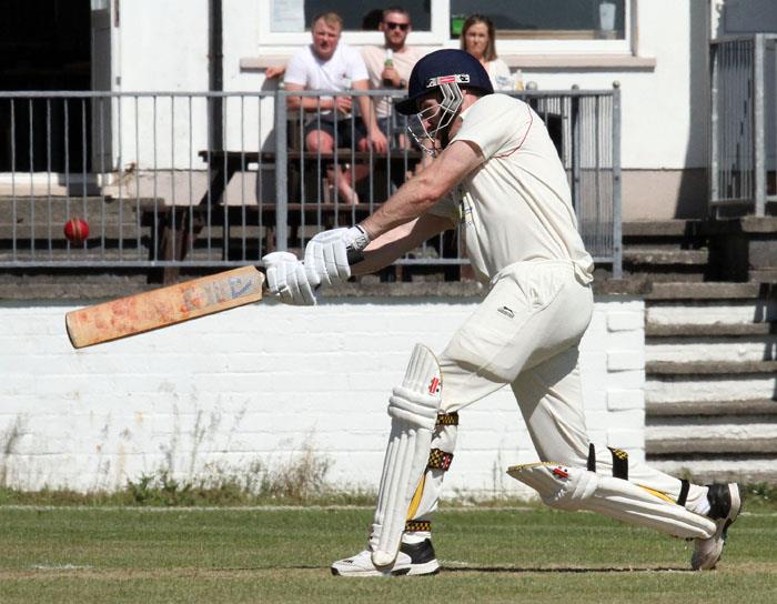 Jonathan Thomas en route to an immaculate ton for Whitland. Picture by Susan McKehon