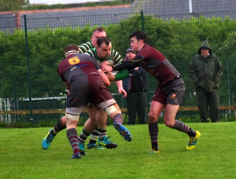 ​Hooker Marc Jones carries strongly