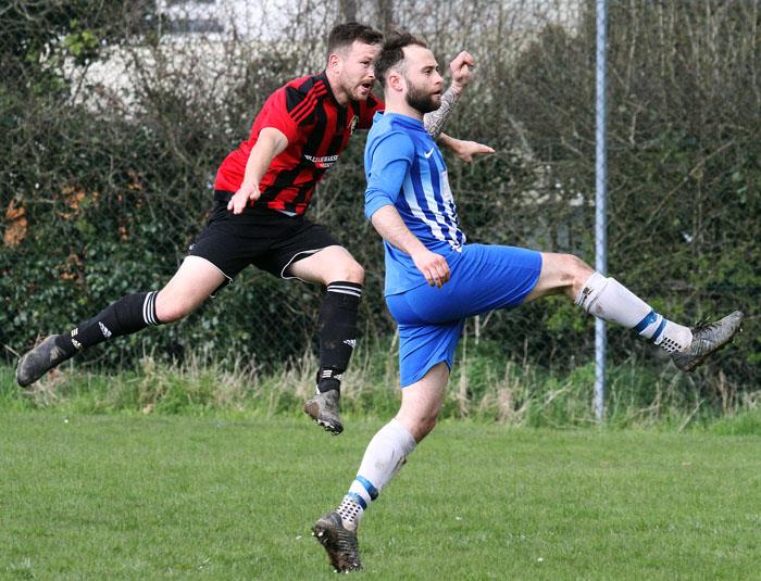 Jonny Horgan struck a hat-trick for title seeking Goodwick United at Narberth