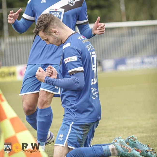 Jordan Davies celebrates