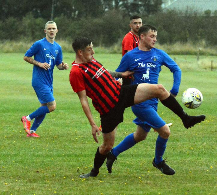 Jordan Griffiths scored twice for Goodwick