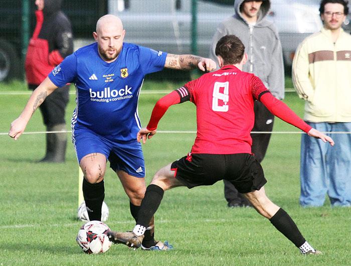 Jordan Richards looks to beat Kieran Griffiths at Bush Camp. Picture Susan McKehon