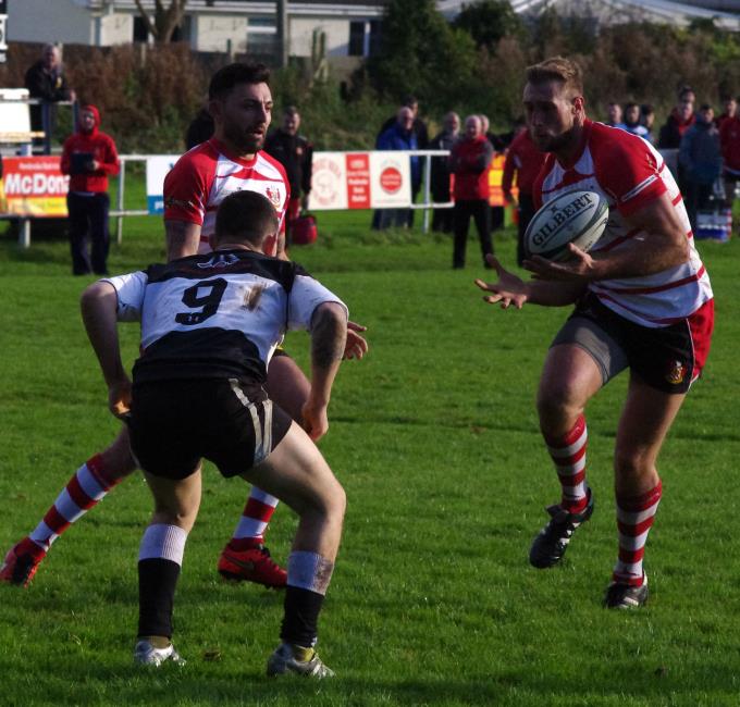 Josh Thomas takes a ball on the crash, the winger moved to centre and grabbed two tries