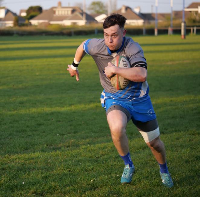 Jack Evans on a burst to the line
