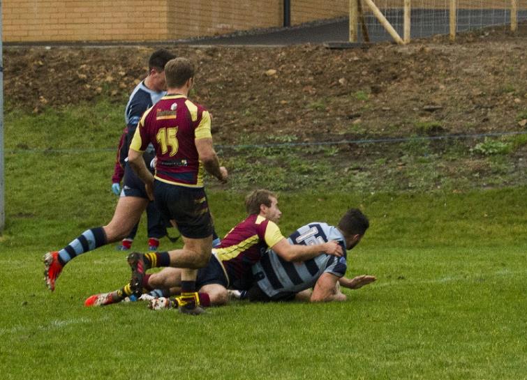 Jack Price scores for Narberth. Picture Elwyn Davies