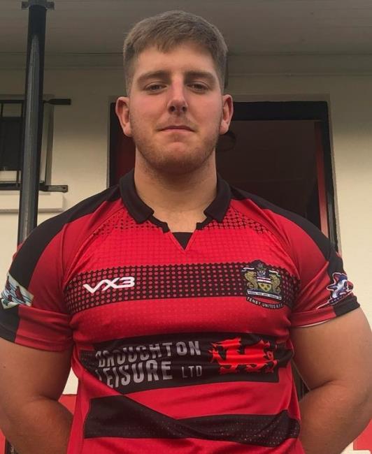 Jake Thomas - man of the match for Tenby United