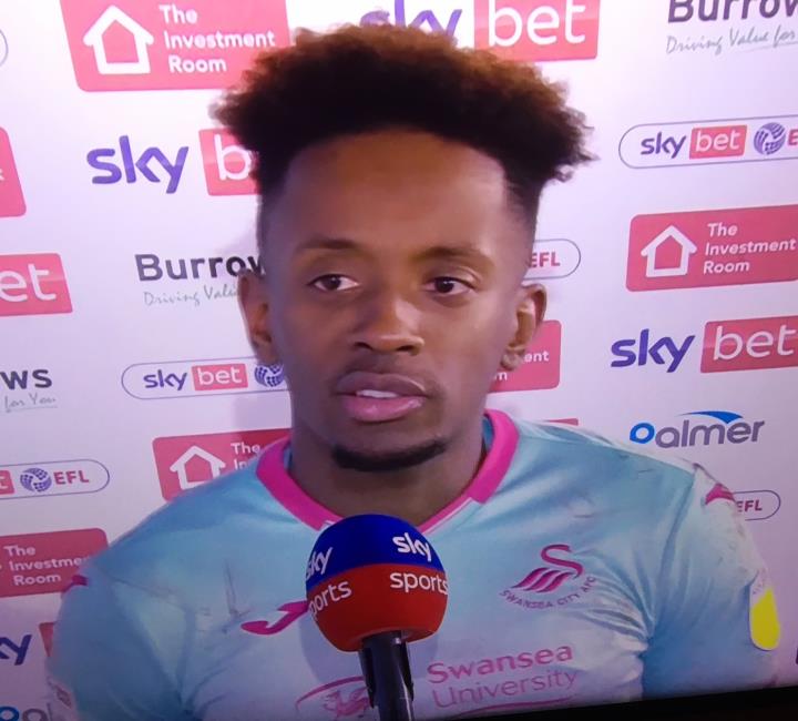Jamal Lowe scored for the triumphant Swans