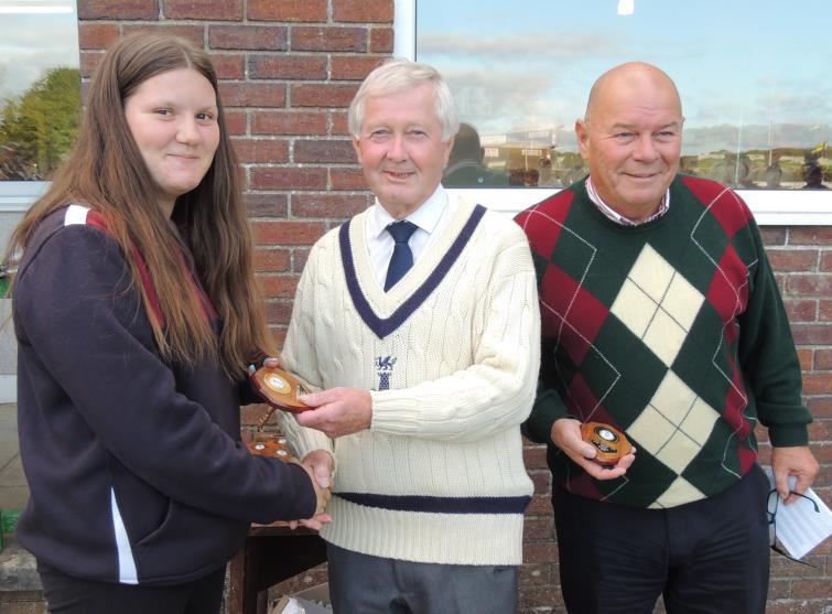 Scorers - Jess Lewis and Arthur Arran with Nick Evans