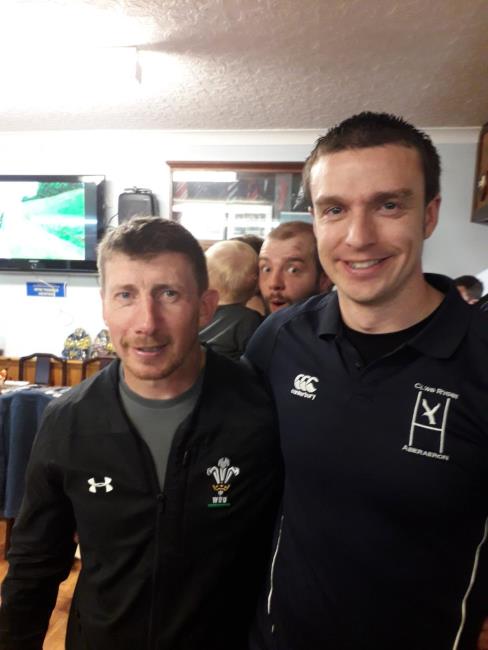 Try scorers Justin Lloyd and Richard Francis 