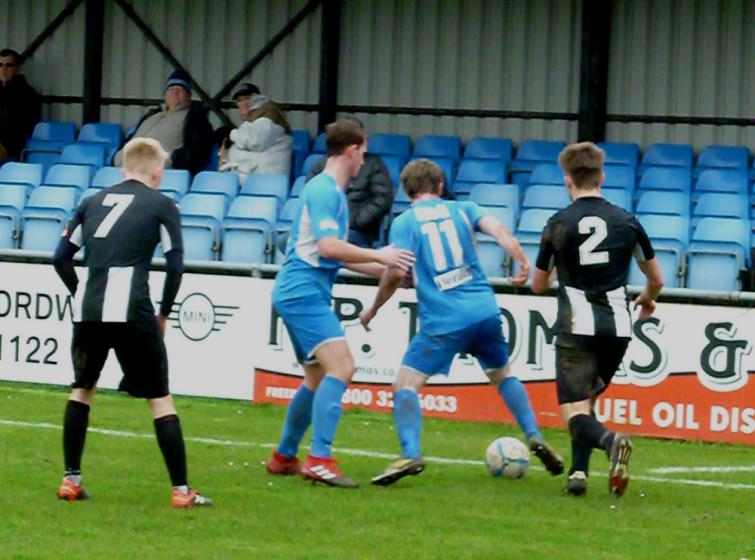 Kristian Speake and Steffan Williams on the touchline