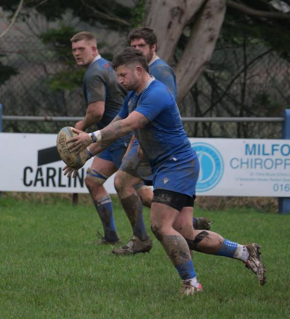 Owain Roberts in control after half time. Picture William John