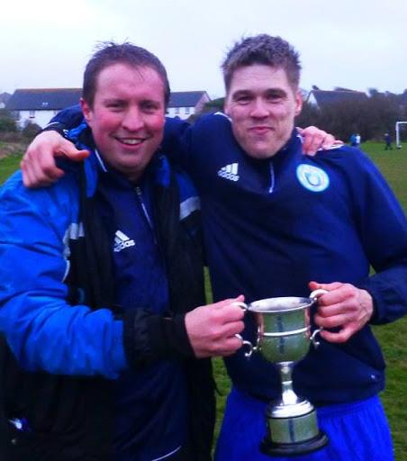 Owen Duggan (left) celebrates