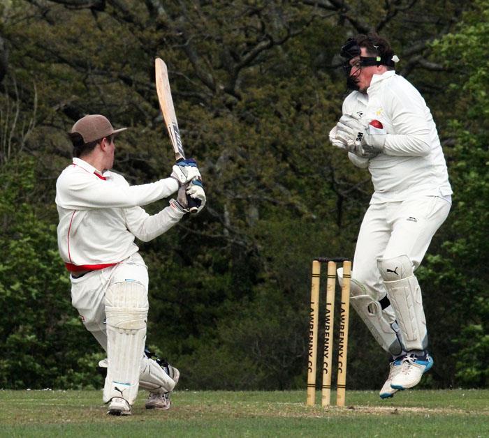 Lawrenny wicket keeper James Phillips takes a catch to dismiss John Mansbridge. Picture by Susan McKehon