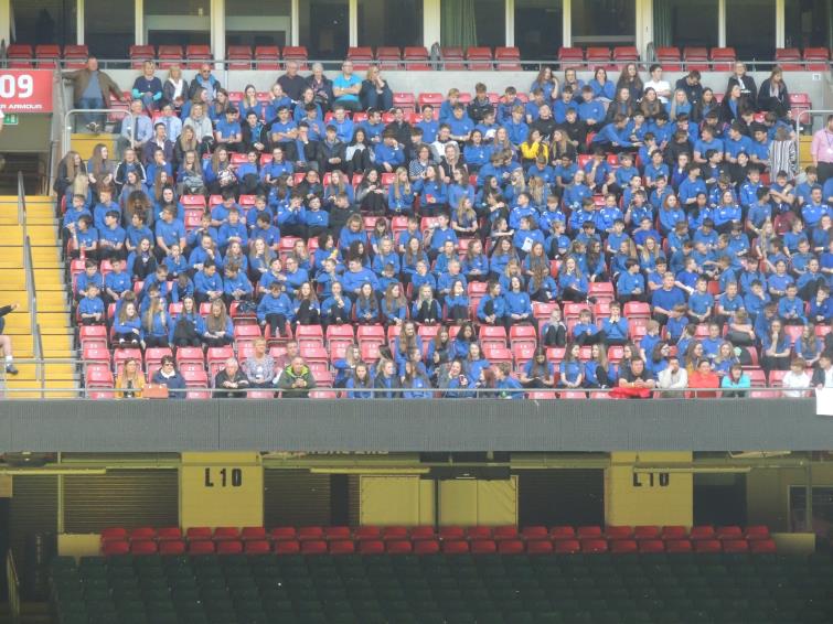 Good crowd supporting Ysgol Greenhill
