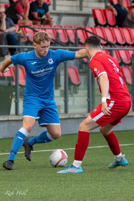 Levi Rees - two-goal cup hero for Trethomas Bluebirds