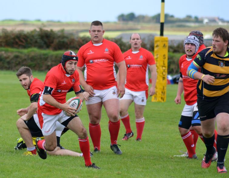 Lewis Gibby scored three tries for Pembroke Lewis Gibby scored three tries for Pembroke