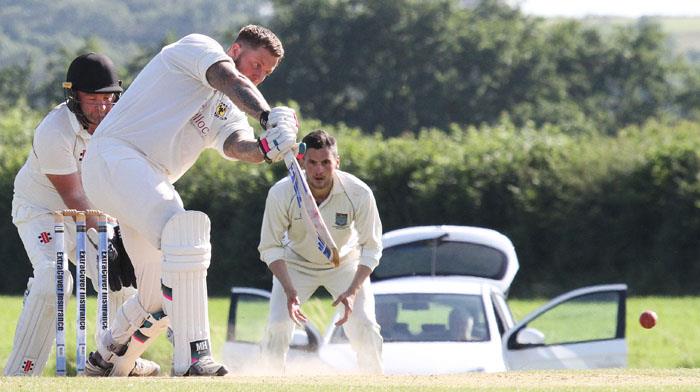 Lewis Hicks - brilliant 103 not out for Carew - pic by Susan McKehon