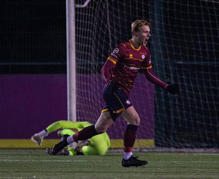 Lewis Rees celebrates scoring early penalty for Archers
