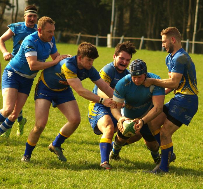 Lewis Wood grabs a late try for The Blues
