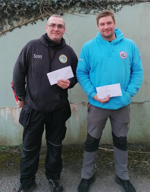 Left, Scott Harries who finished third with winner Simon Phelps
