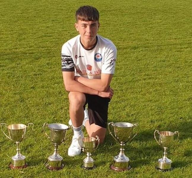 Leo Power shows off the impressive silverware