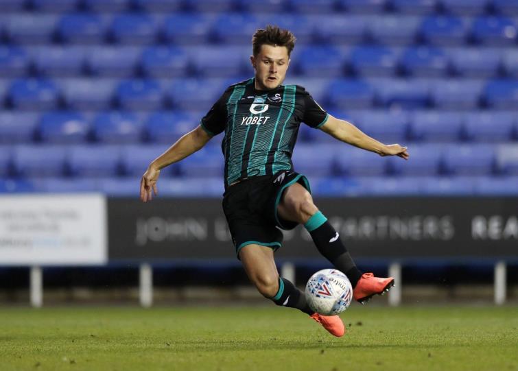 Liam Cullen scored his first goal for Swansea City in the Championship
