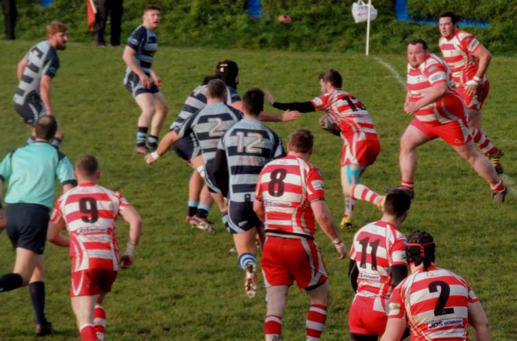 Llyr Jones attacks for Emlyn