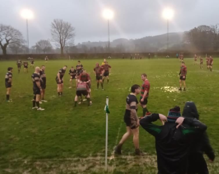 Llanybydder v The Quins - in monsoon conditions