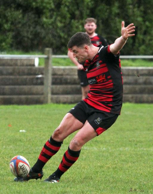 Lloyd Thomas - vital three points for Tenby United