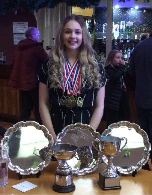 Lucy with her silver salvers