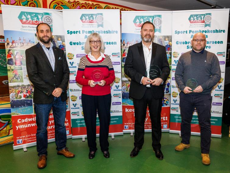 Lukas Gamble at Sport Pembrokeshire Awards