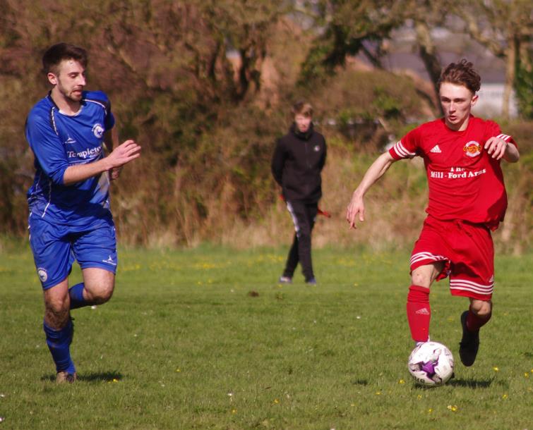 Morgan Thomas scored a brace for West Dragons who thrashed Narberth