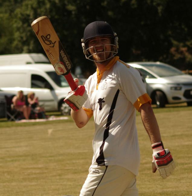 Matthew Kiff scored a spakling century for Llangwm