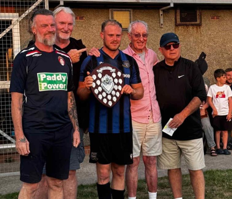 Man of the Match Jack Griffiths with Joe Lennons family